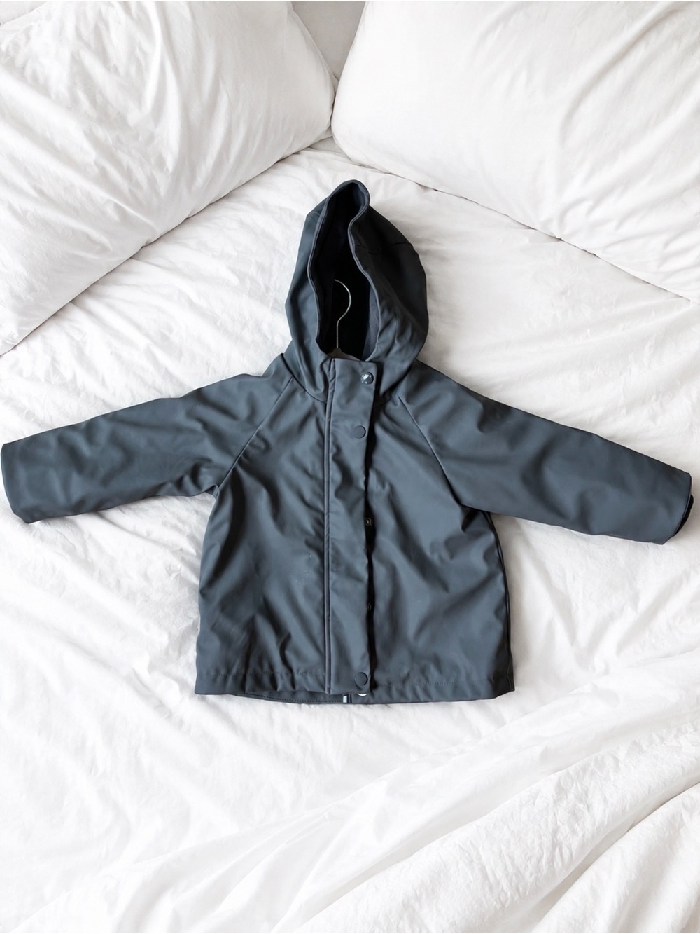 Zara baby hooded Rain Jacket - Slate Gray